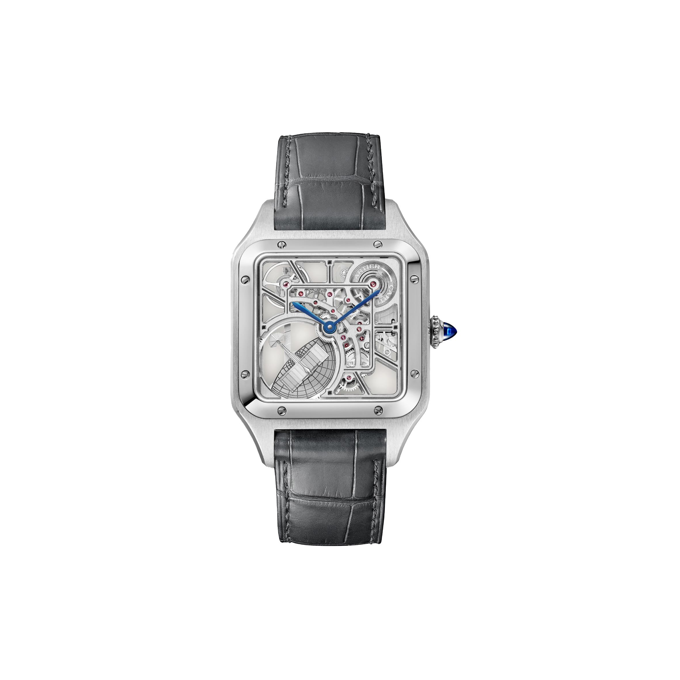 CARTIER SANTOS-DUMONT SKELETON WATCH WITH MICRO-ROTOR WHSA0032